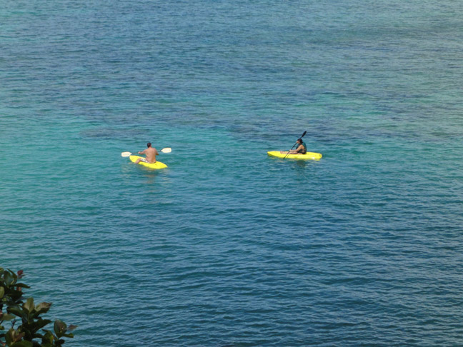 The summer seas are perfect for kayaking